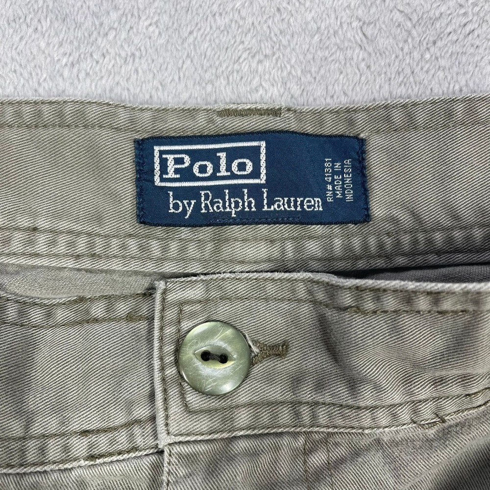 Polo Ralph Lauren Cargo Shorts Mens 40 Green Classic Chino Twill Vintage
